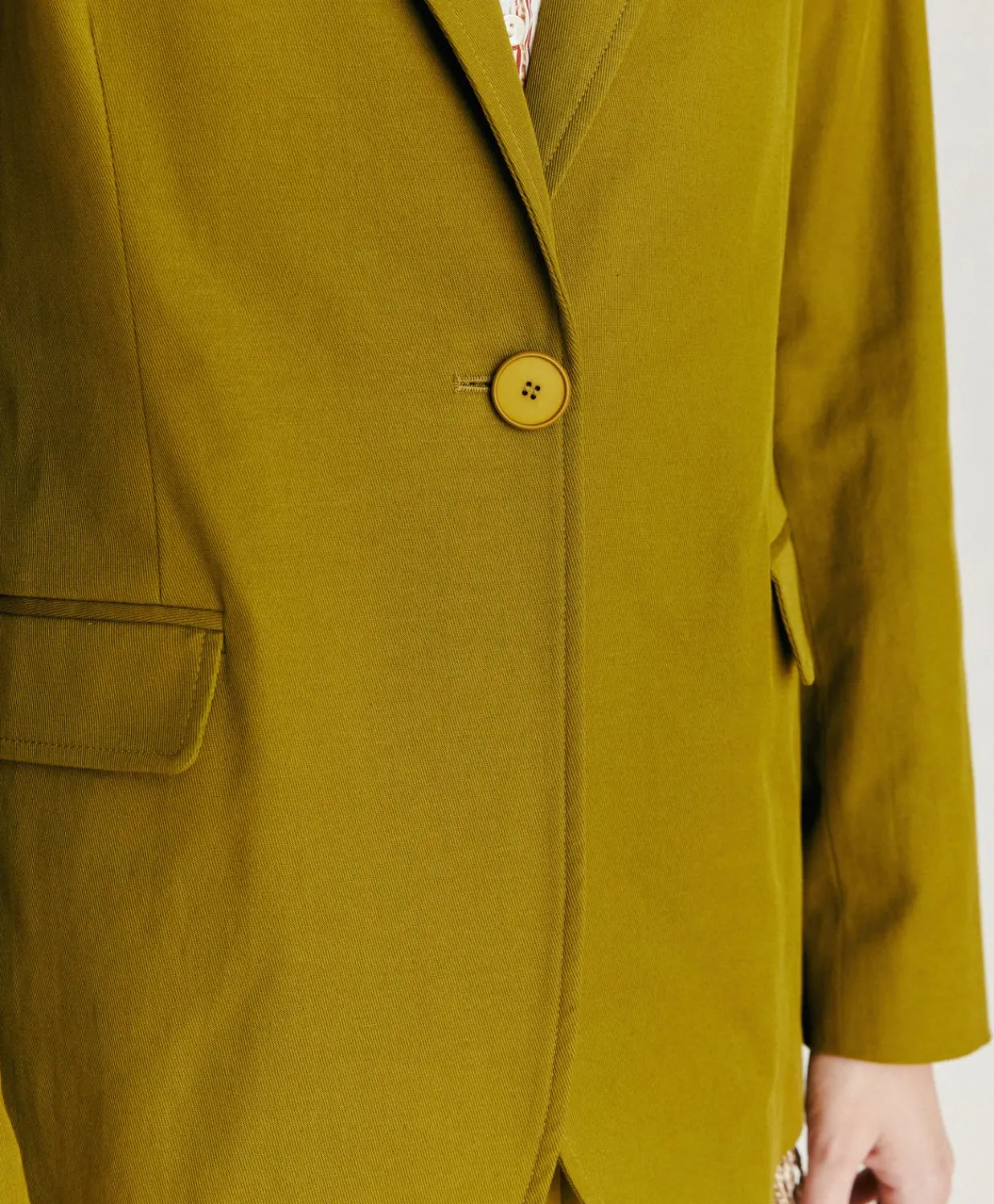 Donne Momonì Completi E Talleur-Giacca Futura In Gabardina - Oliva