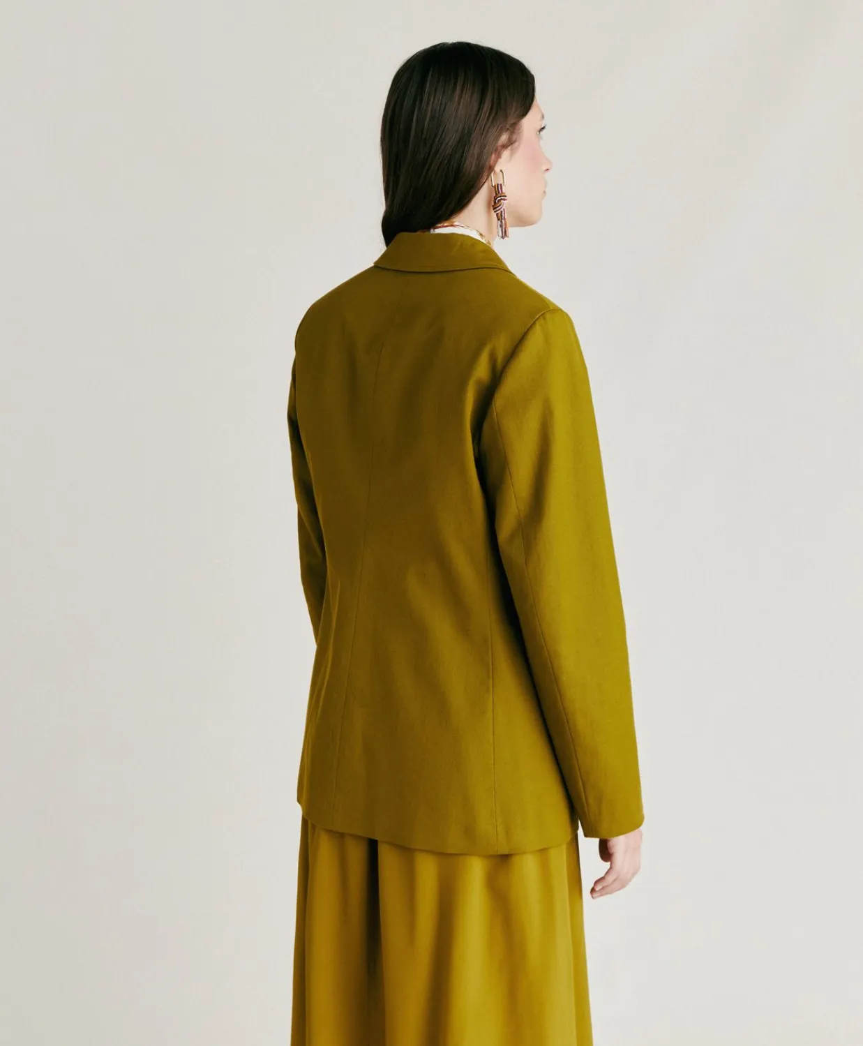 Donne Momonì Completi E Talleur-Giacca Futura In Gabardina - Oliva