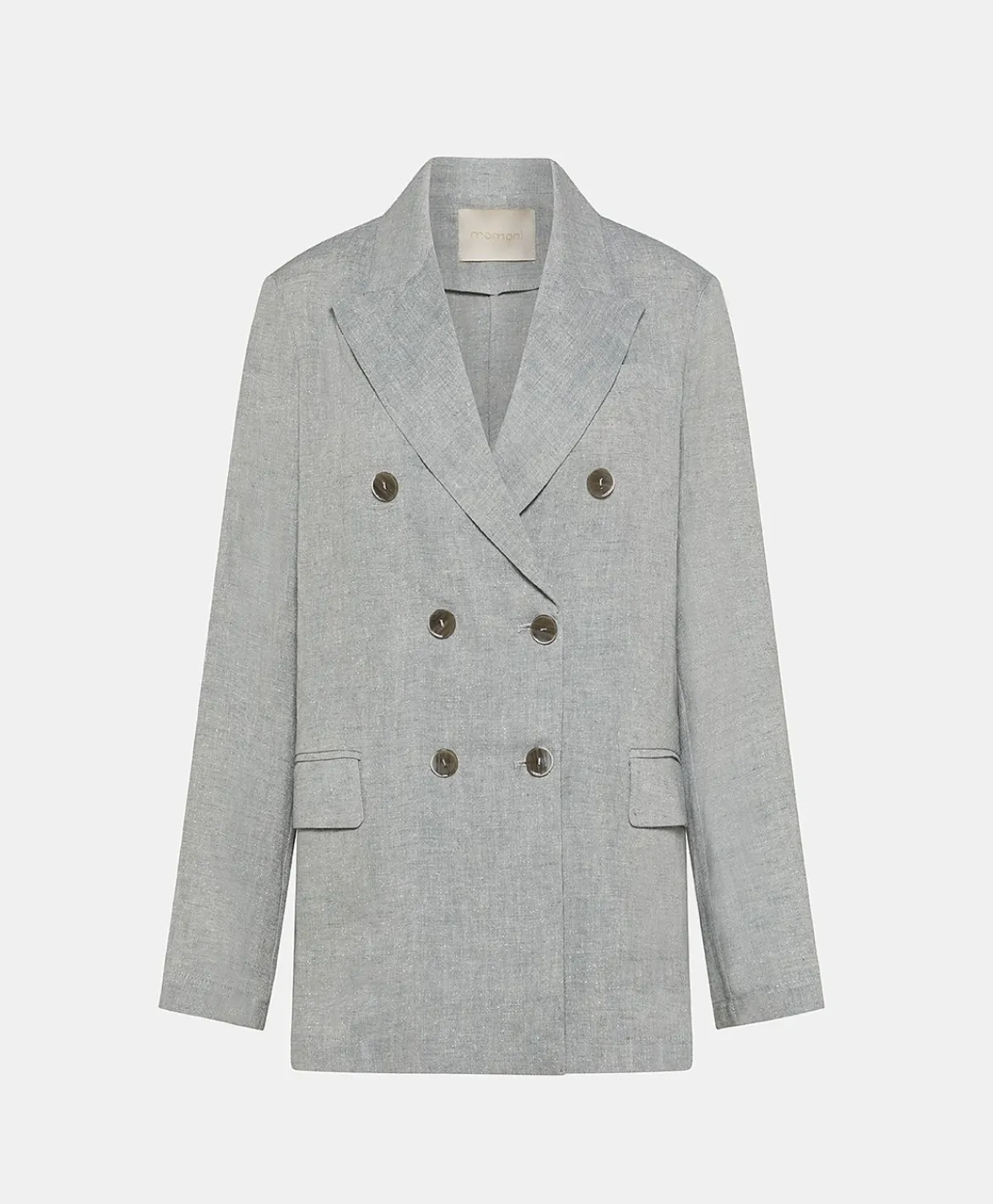 Donne Momonì Completi E Talleur-Giacca Lilia In Lino Lurex - Grigio