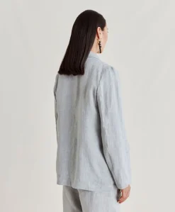 Donne Momonì Completi E Talleur-Giacca Lilia In Lino Lurex - Grigio