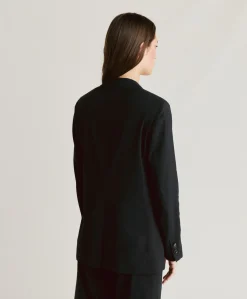 Donne Momonì Completi E Talleur-Giacca Lunel In Lino Cotone - Nero