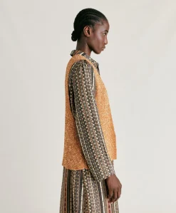 Donne Momonì Maglieria-Gilet Adrien Con Paillettes - Bronzo