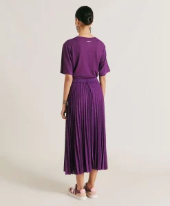 Donne Momonì Gonne-Gonna Emi In Jersey Lurex - Ciclamino