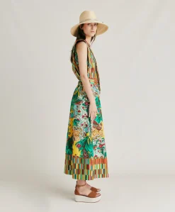 Donne Momonì Gonne-Gonna Iris In Popeline - Multicolor Giallo