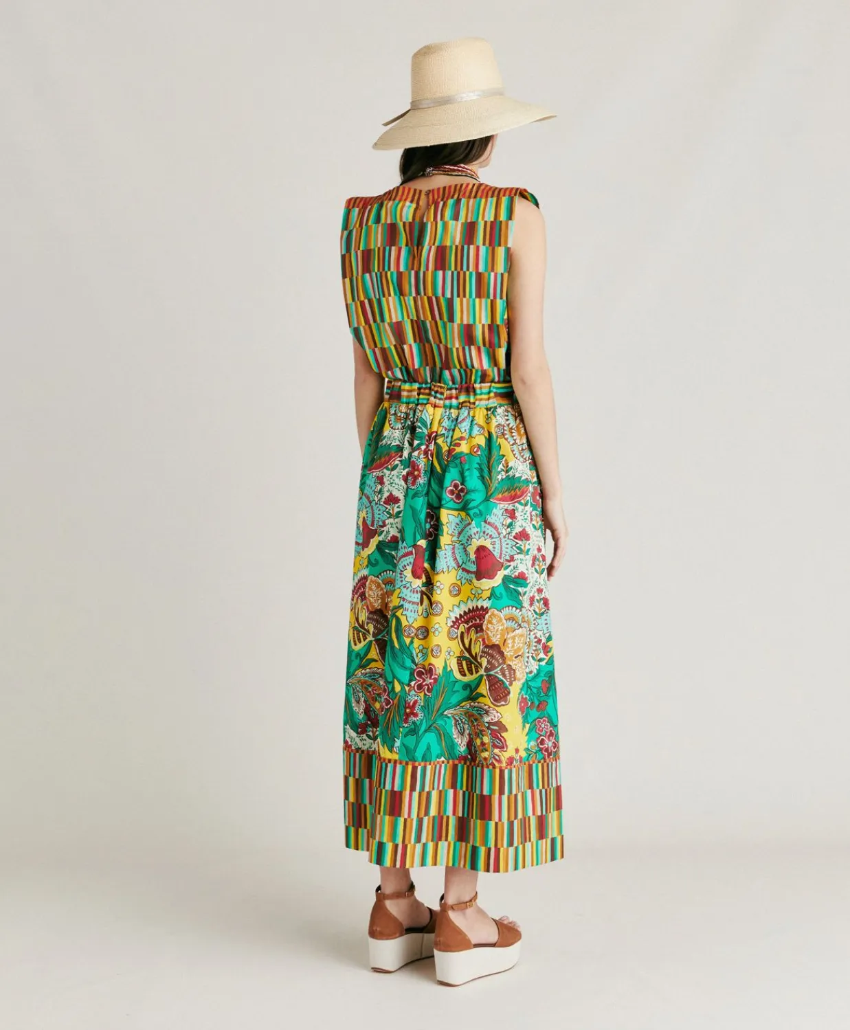 Donne Momonì Gonne-Gonna Iris In Popeline - Multicolor Giallo
