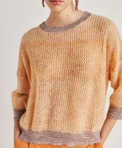 Donne Momonì Maglieria-Maglia Bella In Soft Mohair - Arancio