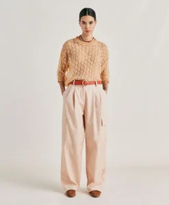 Donne Momonì Maglieria-Maglia Campanula In Soft Mohair - Arancio