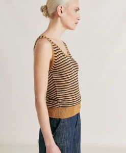 Donne Momonì Maglieria-Maglia Liccia Perlata A Righe - Multicolor