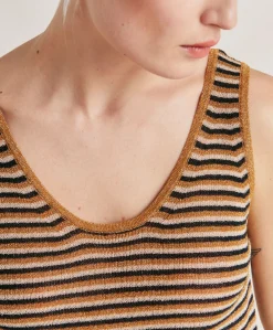Donne Momonì Maglieria-Maglia Liccia Perlata A Righe - Multicolor