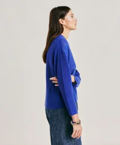 Donne Momonì Maglieria-Maglia Marmotta Perlata - Bluette