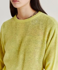 Donne Momonì Maglieria-Maglia Marmotta Perlata - Lime