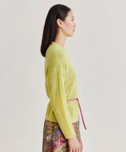 Donne Momonì Maglieria-Maglia Marmotta Perlata - Lime