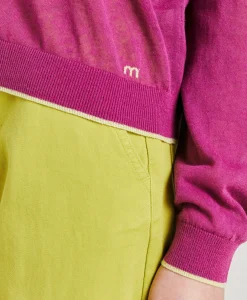 Donne Momonì Maglieria-Maglia Rio In Lino - Ciclamino