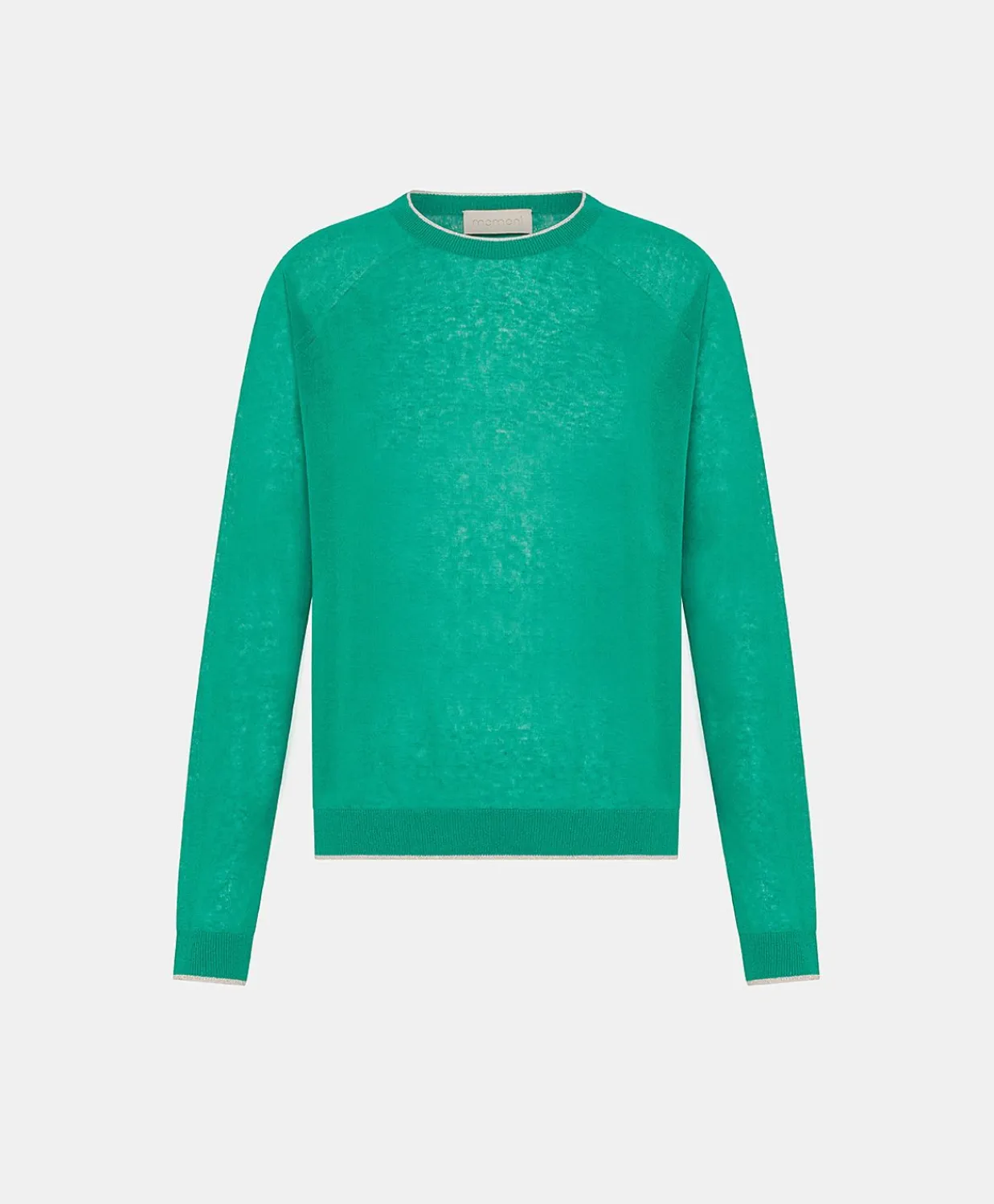 Donne Momonì Maglieria-Maglia Rio In Lino - Smeraldo