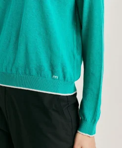 Donne Momonì Maglieria-Maglia Rio In Lino - Smeraldo