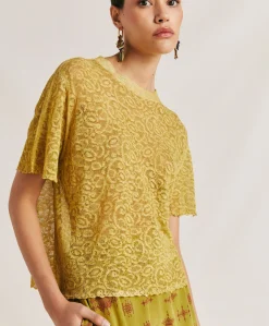 Donne Momonì Maglieria-Maglia Sveva In Lino - Olio