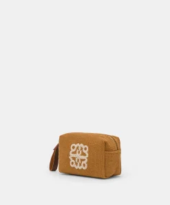 Donne Momonì Borse E Pochette-Make Up Bag Pira In Canvas Con Ricamo - Brandy
