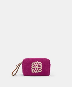 Donne Momonì Borse E Pochette-Make Up Bag Pira In Canvas Con Ricamo - Ciclamino