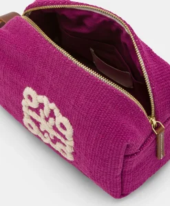 Donne Momonì Borse E Pochette-Make Up Bag Pira In Canvas Con Ricamo - Ciclamino