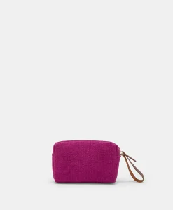 Donne Momonì Borse E Pochette-Make Up Bag Pira In Canvas Con Ricamo - Ciclamino