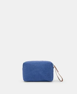 Donne Momonì Borse E Pochette-Make Up Bag Pira In Canvas Con Ricamo - Bluette