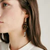 Donne Momonì Bijoux-Orecchini Nodu Con Perline - Cacao Multicolor
