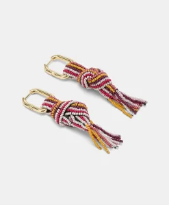 Donne Momonì Bijoux-Orecchini Nodu Con Perline - Bruciato/Multicolor