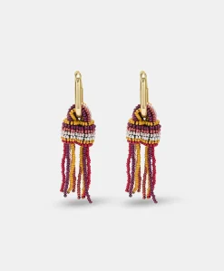 Donne Momonì Bijoux-Orecchini Zimmari Con Perline - Bruciato Multicolor