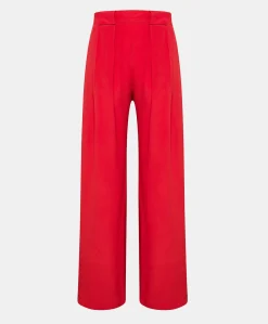 Donne Momonì Pantaloni E Shorts-Pantaloni Aspen In Acetato Seta - Azalea