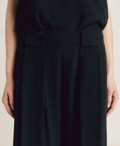 Donne Momonì Pantaloni E Shorts-Pantaloni Aspen In Acetato Seta - Nero