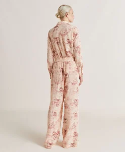 Donne Momonì Pantaloni E Shorts-Pantaloni Baccarat In Crepe De Chine - Rosato/Amarena