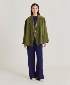 Donne Momonì Pantaloni E Shorts-Pantaloni Baccarat In Jersey Lurex - Bluette