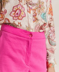 Donne Momonì Pantaloni E Shorts-Pantaloni Candeo In Lino Cotone - Fucsia