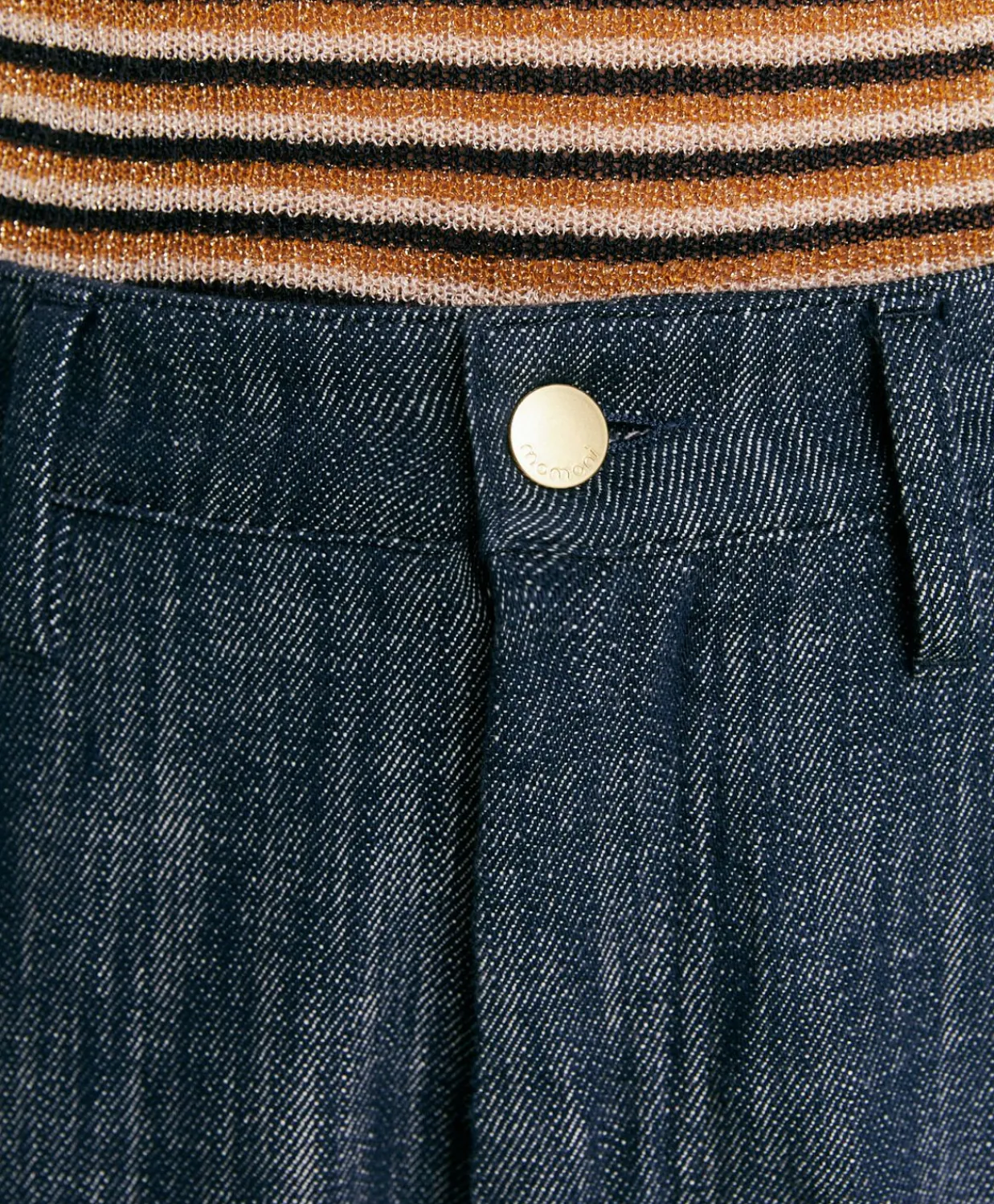Donne Momonì Pantaloni E Shorts-Pantaloni Fucsia Bis In Denim - Blu Jeans