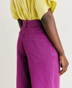 Donne Momonì Pantaloni E Shorts-Pantaloni Fucsia Bis In Gabardina - Ciclamino