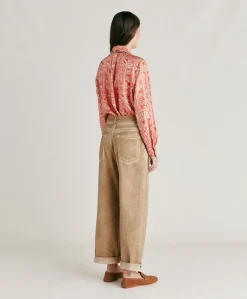 Donne Momonì Completi E Talleur-Pantaloni Fucsia Bis In Gabardina - Sabbia