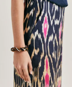 Donne Momonì Pantaloni E Shorts-Pantaloni Ginepro In Viscosa Lino - Multicolor Blu