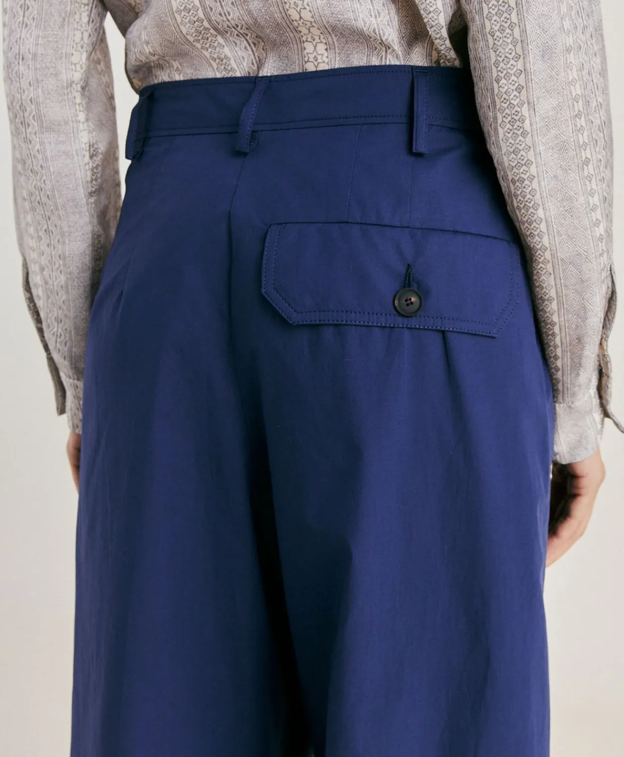 Donne Momonì Pantaloni E Shorts-Pantaloni Grecale In Popeline - Blu
