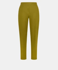 Donne Momonì Pantaloni E Shorts-Pantaloni Haiti In Gabardina - Oliva