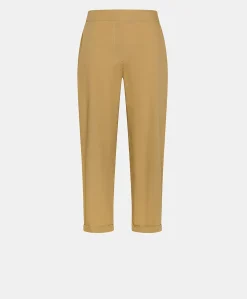 Donne Momonì Pantaloni E Shorts-Pantaloni Idaho In Popeline - Sabbia
