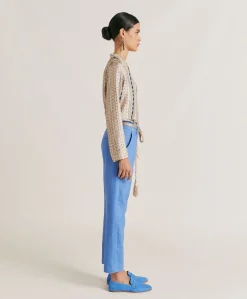 Donne Momonì Pantaloni E Shorts-Pantaloni Joy In Denim Leggero - Azzurro