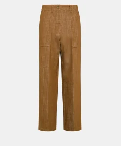 Donne Momonì Pantaloni E Shorts-Pantaloni Lora In Denim - Sigaro