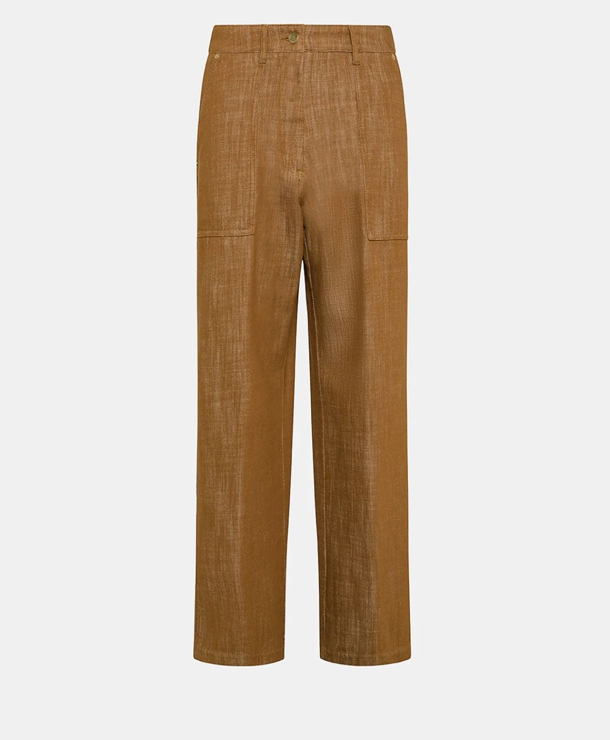 Donne Momonì Pantaloni E Shorts-Pantaloni Lora In Denim - Sigaro