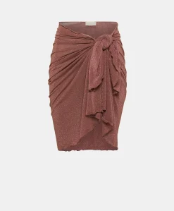 Donne Momonì Costumi Da Bagno-Pareo Egea In Jersey Lurex - Terracotta