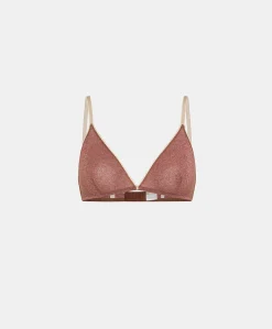 Donne Momonì Reggiseni-Reggiseno Amethist In Jersey Lurex - Terracotta