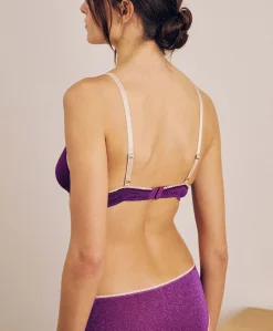 Donne Momonì Reggiseni-Reggiseno Amethist In Jersey Lurex - Ciclamino