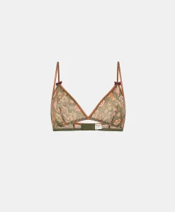 Donne Momonì Reggiseni-Reggiseno Amethist In Nylon Stampato - Army Multicolor