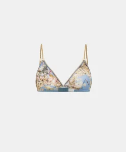 Donne Momonì Reggiseni-Reggiseno Amethist In Nylon Stampato - Ceruleo Multicolor