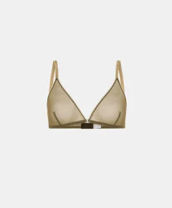 Donne Momonì Reggiseni-Reggiseno Amethist In Tulle - Oliva