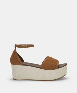 Donne Momonì Scarpe-Sandali Soraya In Pelle E Canvas - Cuoio